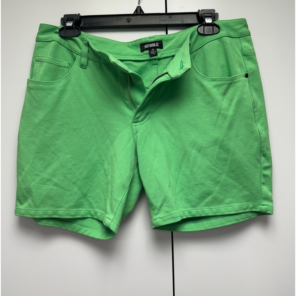 Steele stretch knit shorts in green